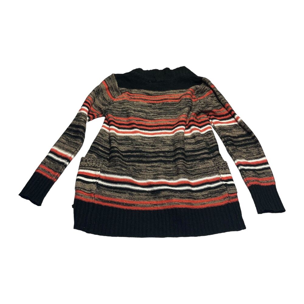 Love By Chesley Cardigan Sweater Women's Medium Multicolor Striped 100% Acrylic - Picture 2 of 8